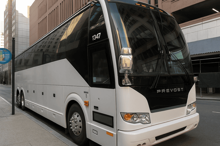 a Charter Bus Rental Des Plaines coach bus