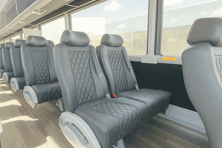 interior of Charter Bus Rental Des Plaines charter bus